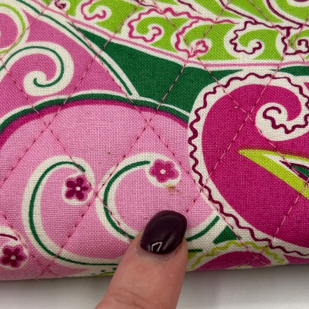 BUNDLE Vera Bradley Zip Around Wallet and Matching‎ Eyeglass Holder Pink Paisley - Picture 9 of 16